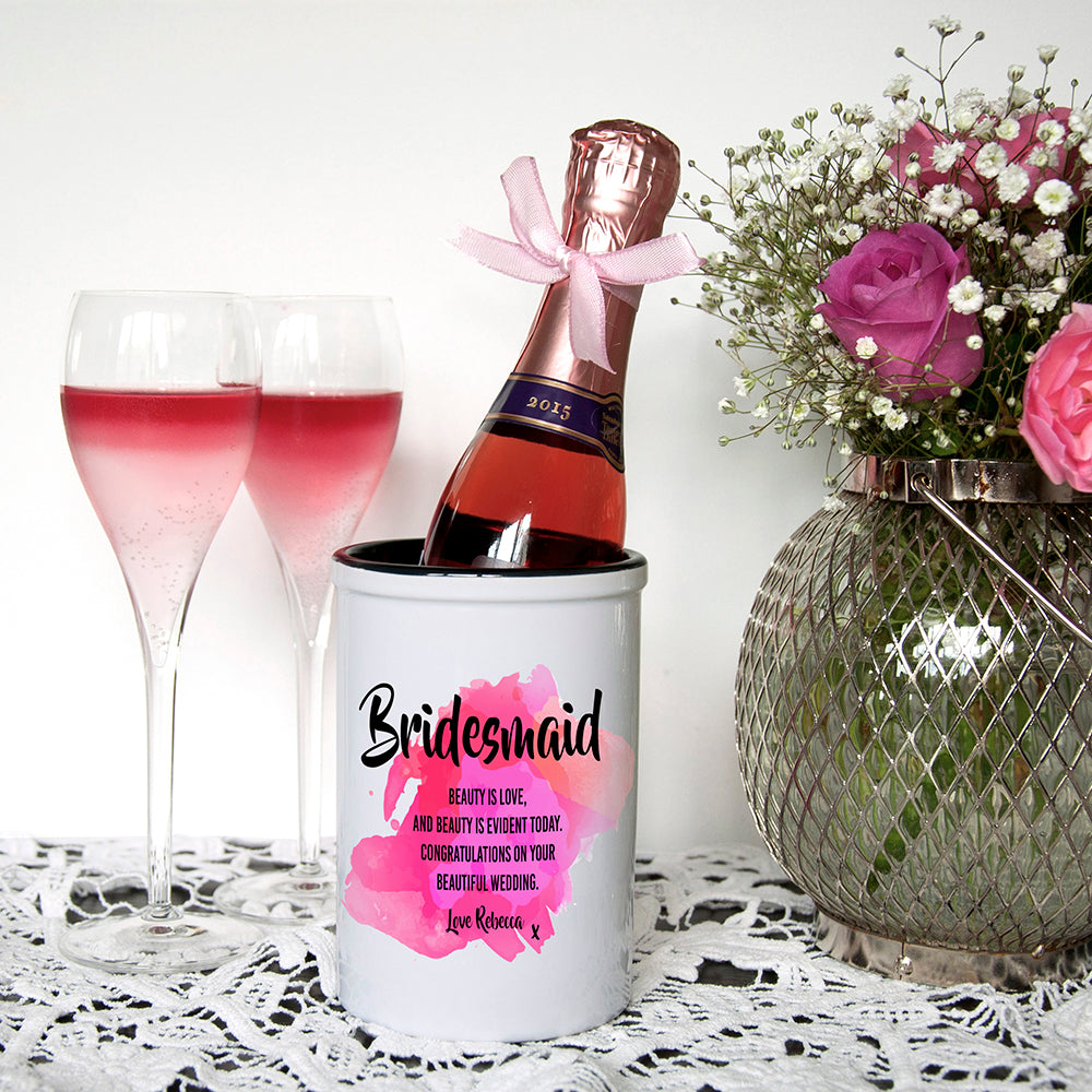 Personalised Bridesmaid Miniature Champagne Bucket