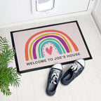 Personalised Bright Rainbow Doormat