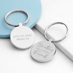 Personalised Brothers Round Keyring