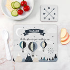 Personalised Children's Hot Air Balloon Placemat Set