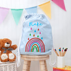 Personalised Children's Rainbow PE Kit Bag