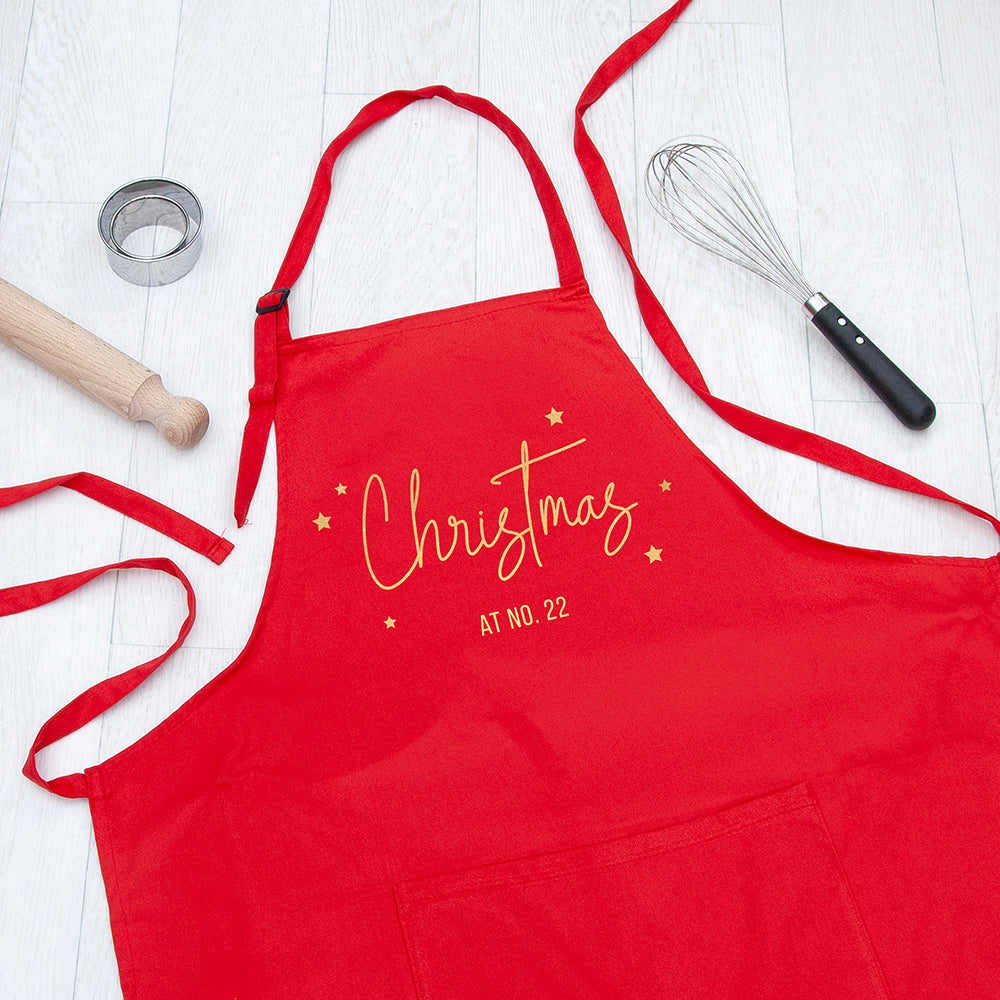 Personalised Christmas at Number Apron