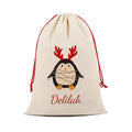 Personalised Christmas Penguin Christmas Sack