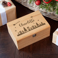 Personalised Christmas Scene Keepsake Chest