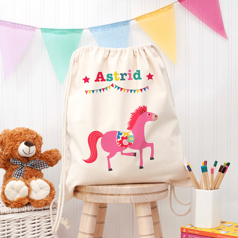 Personalised Circus Cotton Nursery Bag