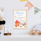 Personalised Circus Fun Framed Print