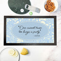 Personalised Classic Floral Quote Bar Mat