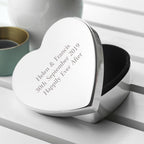 Personalised Classic Silver Heart Trinket Box