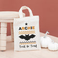 Personalised Cotton Halloween Trick or Treat Bag
