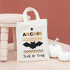 Personalised Cotton Halloween Trick or Treat Bag