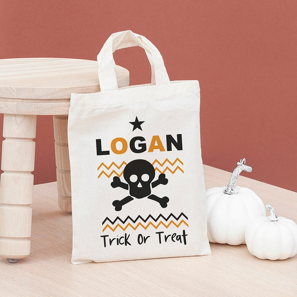 Personalised Cotton Halloween Trick or Treat Bag