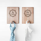 Personalised Couples Wreath Peg Hook Set