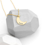 Personalised Crescent Moon Necklace