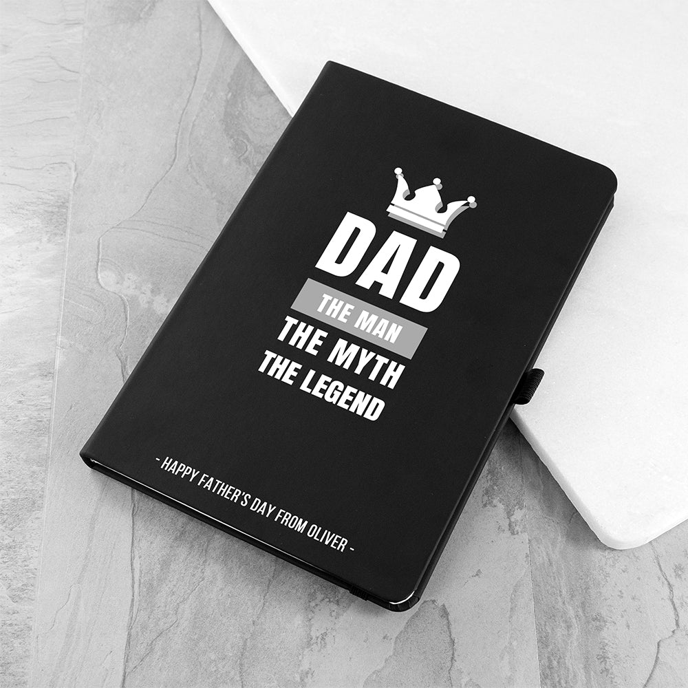Personalised Dad The Legend A5 Notebook