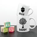 Personalised Daddy & Me Acorn Mugs