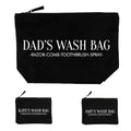 Personalised Daddy & Me Black Wash Bags