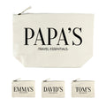 Personalised Daddy & Me Cream Wash Bags
