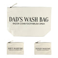 Personalised Daddy & Me Cream Wash Bags