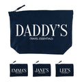 Personalised Daddy & Me Navy Wash Bags