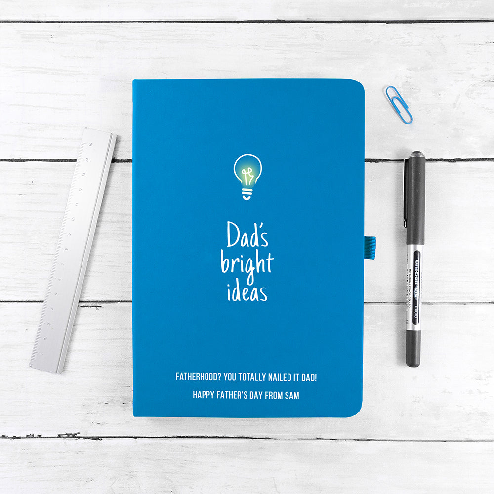 Personalised Dad's Bright Ideas A5 Notebook