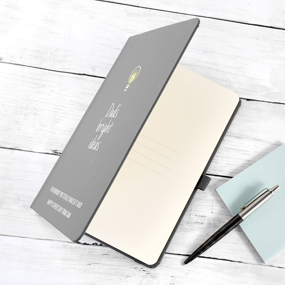 Personalised Dad's Bright Ideas A5 Notebook