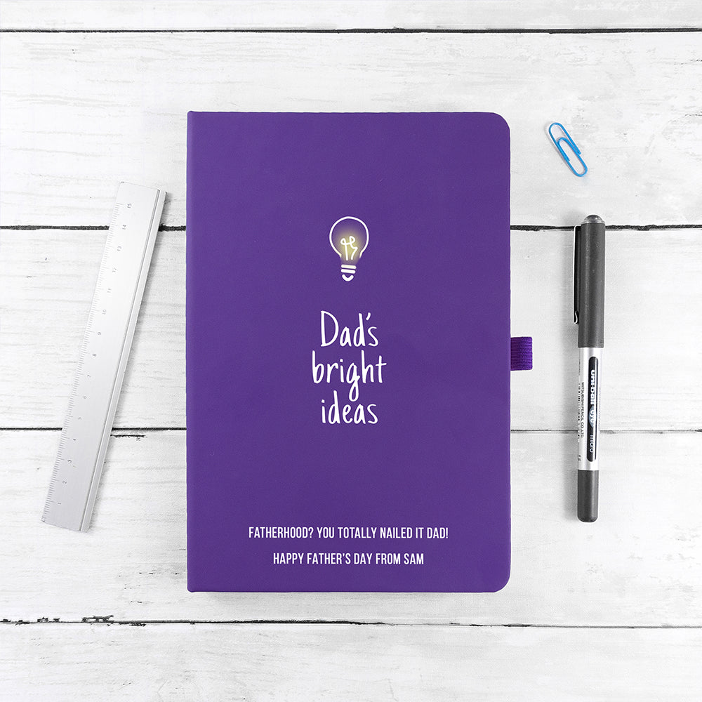 Personalised Dad's Bright Ideas A5 Notebook