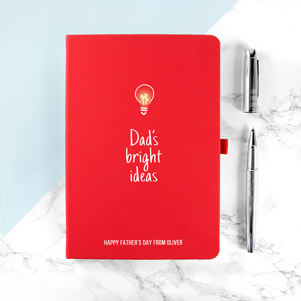Personalised Dad's Bright Ideas A5 Notebook