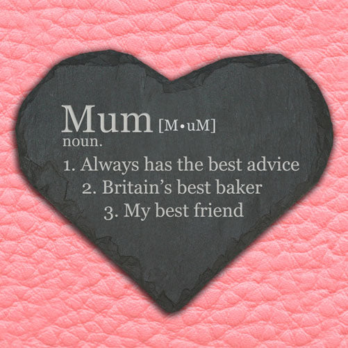 Personalised Definition Heart Slate Keepsake