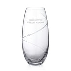 Personalised Spiral Barrel Vase with Swarovski Crystals