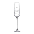 Personalised Spiral Champagne Flute with Swarovski Crystals