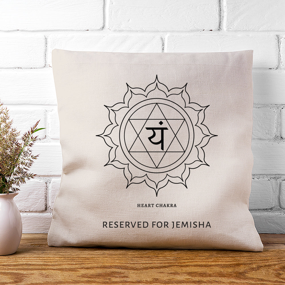 Personalised Diwali Heart Chakra Cushion Cover