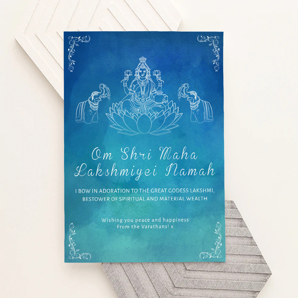 Personalised Diwali Lakshmi Framed Print