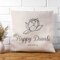 Personalised Diwali Lotus Cushion Cover