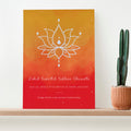 Personalised Diwali Lotus Framed Print