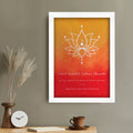 Personalised Diwali Lotus Framed Print