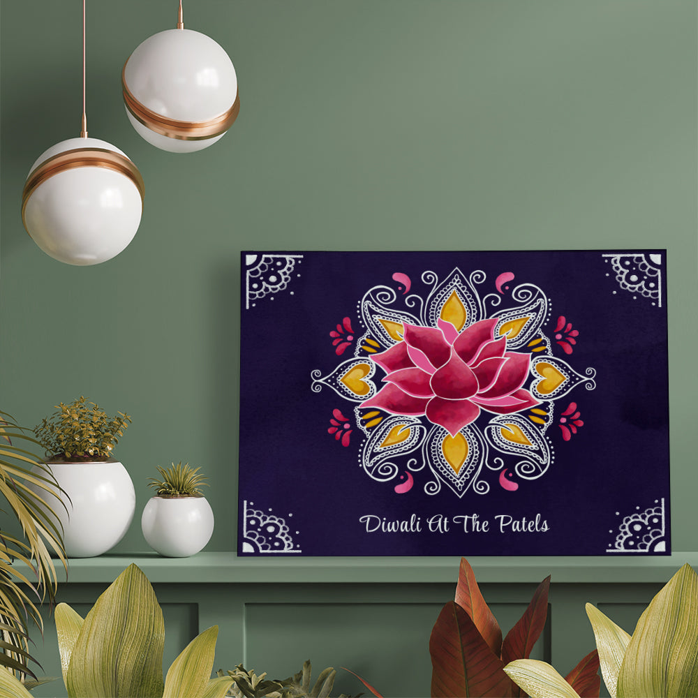 Personalised Diwali Rangoli Framed Print