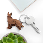 Personalised Dog Breed Wooden Keyring