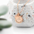Personalised Dual Hearts Polished Heart & Disc Necklace