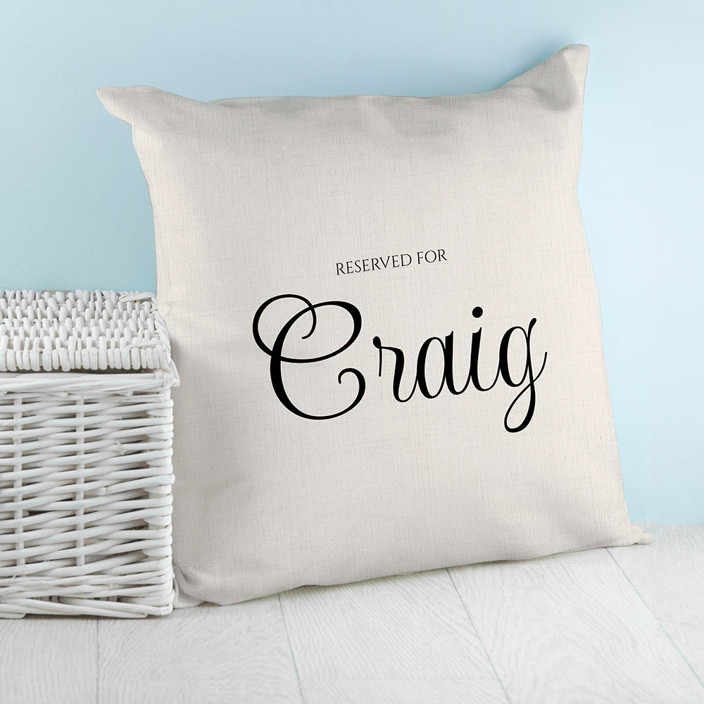 Personalised Elegant Script Cushion Cover