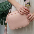 Personalised Elie Beaumont Pink Bag with Pink Camouflage Strap