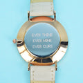 Modern - Vintage Personalised Leather Watch in Stone