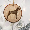 Personalised Engraved Dog Silhouette Christmas Tree Decoration