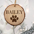 Personalised Engraved Family Dog Christmas Tree Decoration