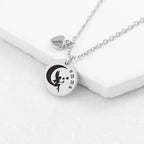 Personalised Fairy Matte Heart & Disc Necklace