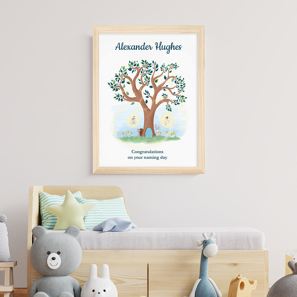 Personalised Fairy Tree Framed Print