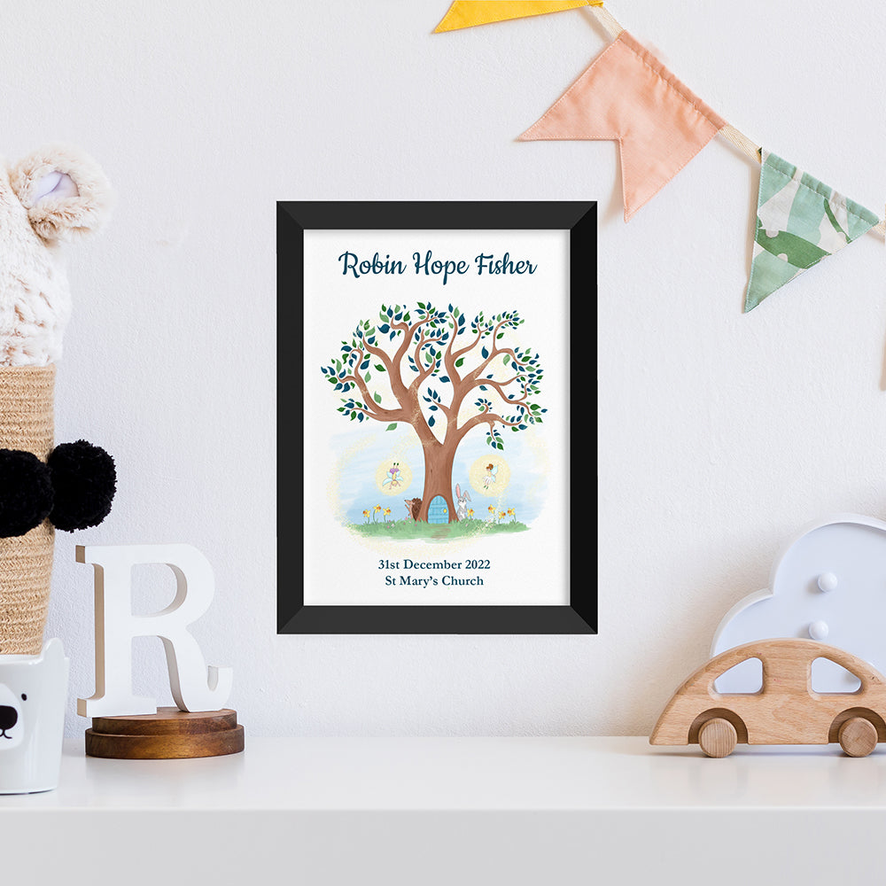Personalised Fairy Tree Framed Print