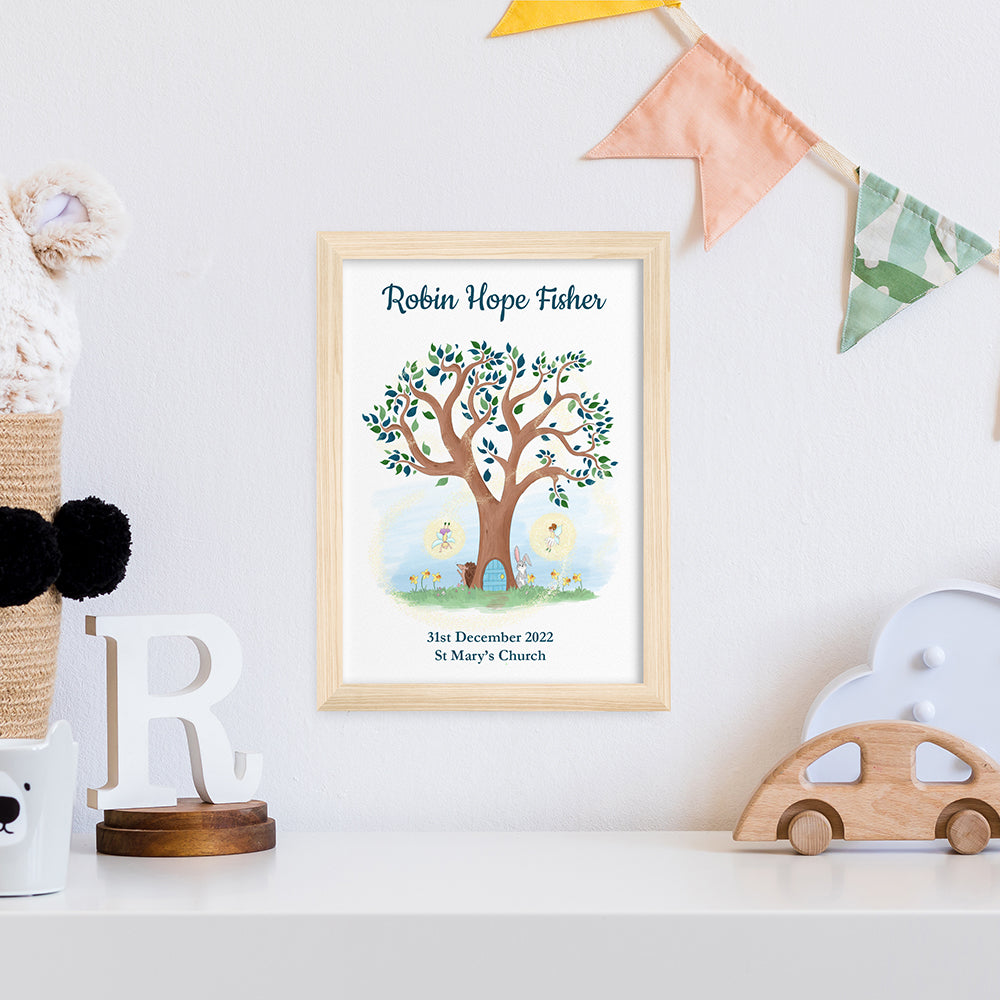 Personalised Fairy Tree Framed Print