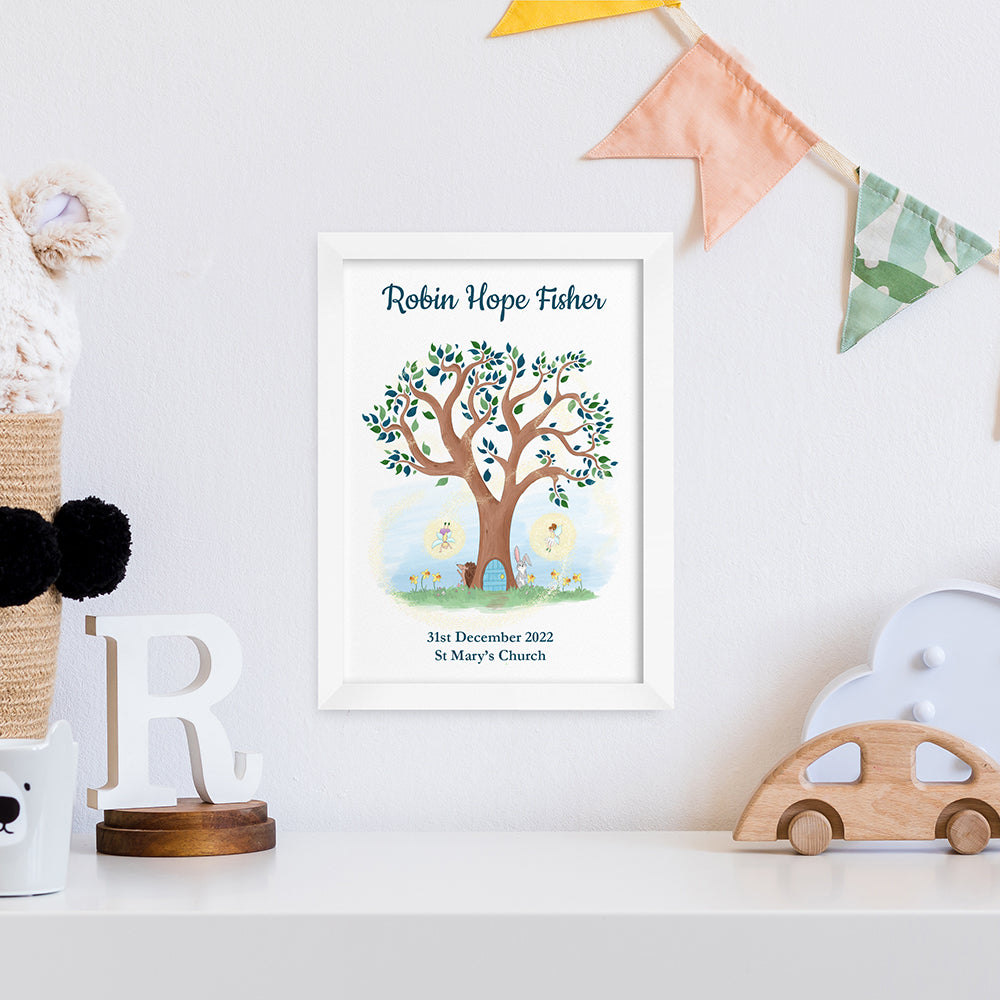 Personalised Fairy Tree Framed Print