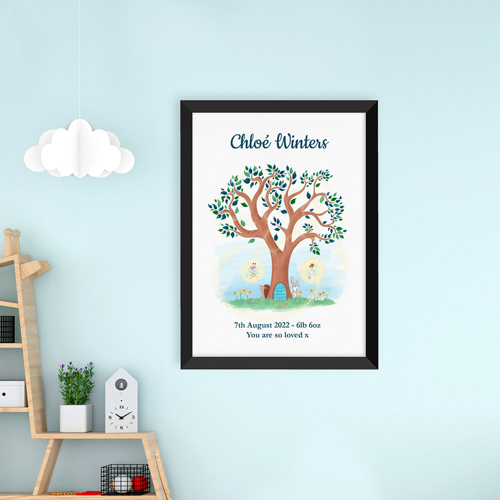 Personalised Fairy Tree Framed Print