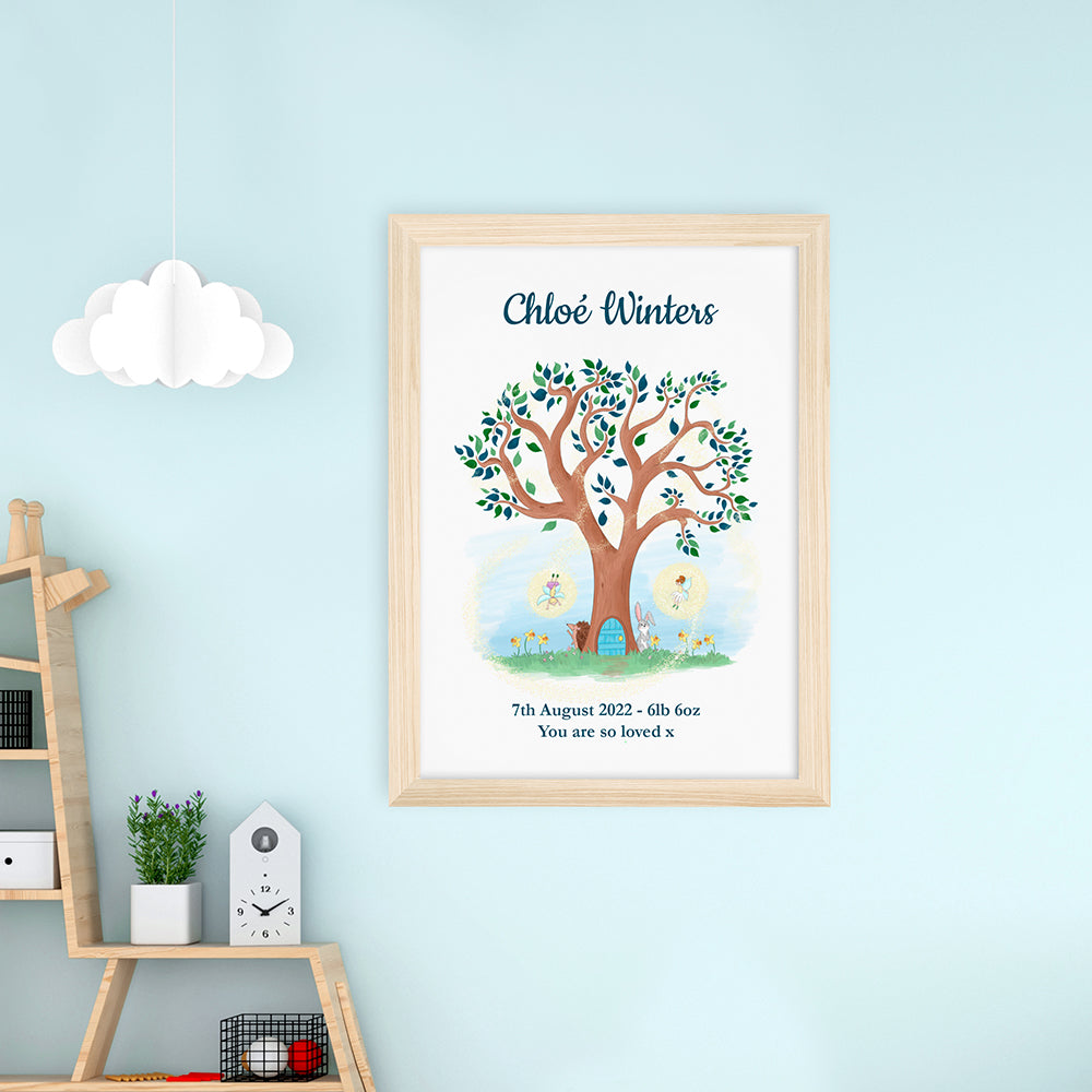 Personalised Fairy Tree Framed Print